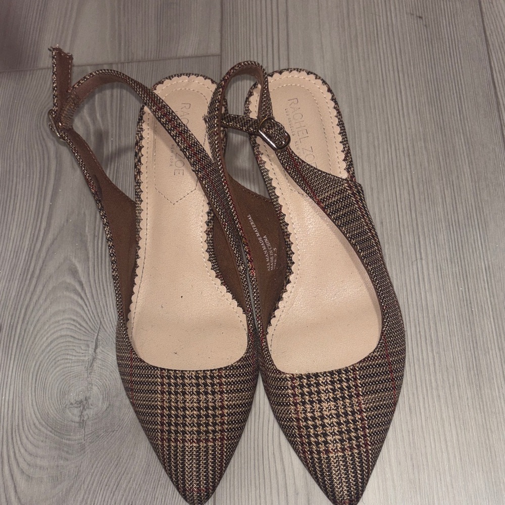 Rachel Zoe Checkered Slingback Heels